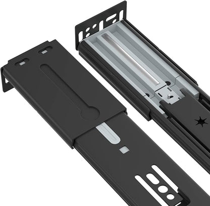 LONTAN Rear Mounting Brackets for Drawer Slide 2 Pairs Black Cabinet Drawer Bracket for Face Frame Cabinets for 1.77 inch(45mm) Width Furniture Gildes