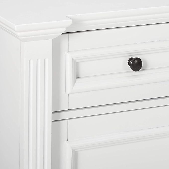 Kings Brand Furniture Wood Buffet Breakfront Cabinet Console Table with Storage, Drawers, Shelves,White