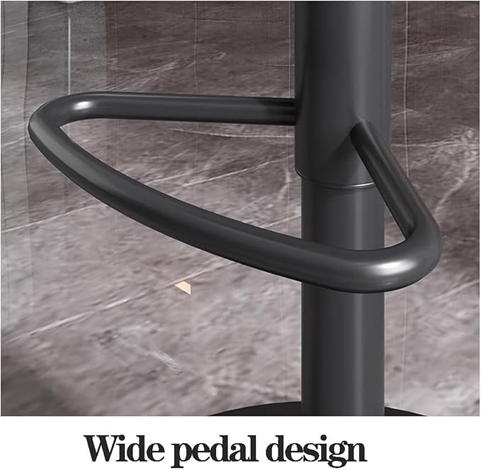 Adjustable Counter Height Faux Leather with Back & Footrest Kitchen Island Chair