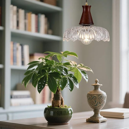 YLONG-ZS Vintage Small Glass Pendant Light Fixtures for Kitchen Island 8" Farmhouse Brass Gold Adjustable Hanging Ceiling Light for Bedroom Coffee Shop Dining Room Sink Table