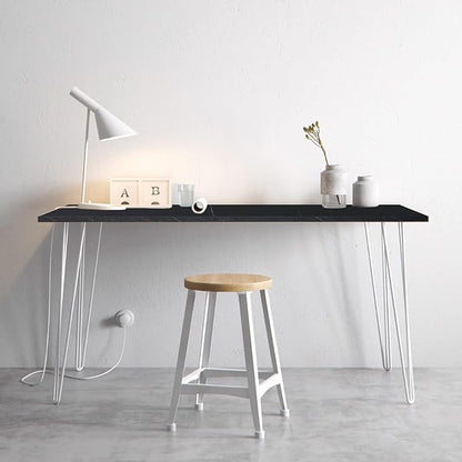Kaboon 48x18 inches Tabletop, Solid One-Piece Desktop for Sit Stand Desk, Double Desks, L Desk DIY,Wood Countertop Home or Commercial Use,1 inch Thick, Cloud Atlas/Black Marble Pattern