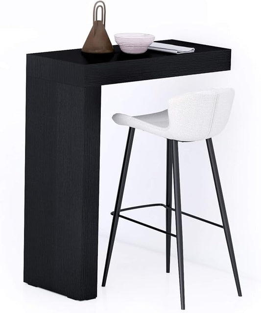 Mobili Fiver, Evolution Peninsula 35.4 x 15.7 in, Ashwood Black, Made in Italy