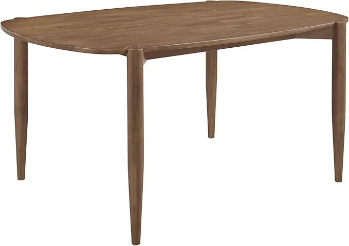 Solid Wood Dining Table Mid-Century Modern Dining Table with Rounded Edges Stylish Kitchen Table for Home Practical
