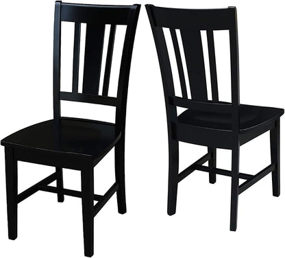 International Concepts San Remo Splat Back Chair, Black