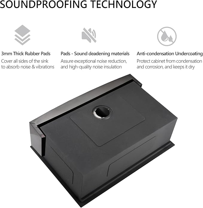 33 Black Farmhouse Sink Unsermount, Dorzom 33x22x10 Inches Farmhouse Kitchen Sink Black Stainless Steel Apron Front Sink with Workstation Ledge Under Mount 16 Gauge Single Bowl Kitchen Sink