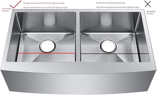 Starstar Sinks Protector Matte Black 304 Stainless Steel Kitchen Sink Bottom Grid, Rack (29 L x 16 W)