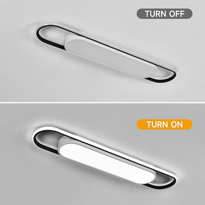 3Ft Cool White Modern LED Ceiling Lighting,50W Metal Linear Ceiling Lamp,6500K High Brightness Simple Long Light for Kitchen Dining Living Room Laundry, Garage Cloakroom Lighting (36.2Inch)