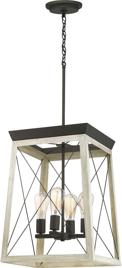 Progress Lighting P500178-143 Briarwood Collection Four-Light Hall and Foyer, Graphite