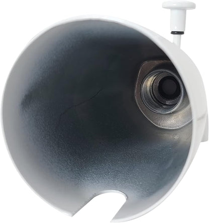 Westbrass E531D-1F-50 5-1/4" Reach Wall Mount Tub Spout with Front Diverter, Powder Coat White