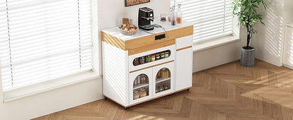 Extendable Dining Table - Versatile Kitchen Island with Storage
