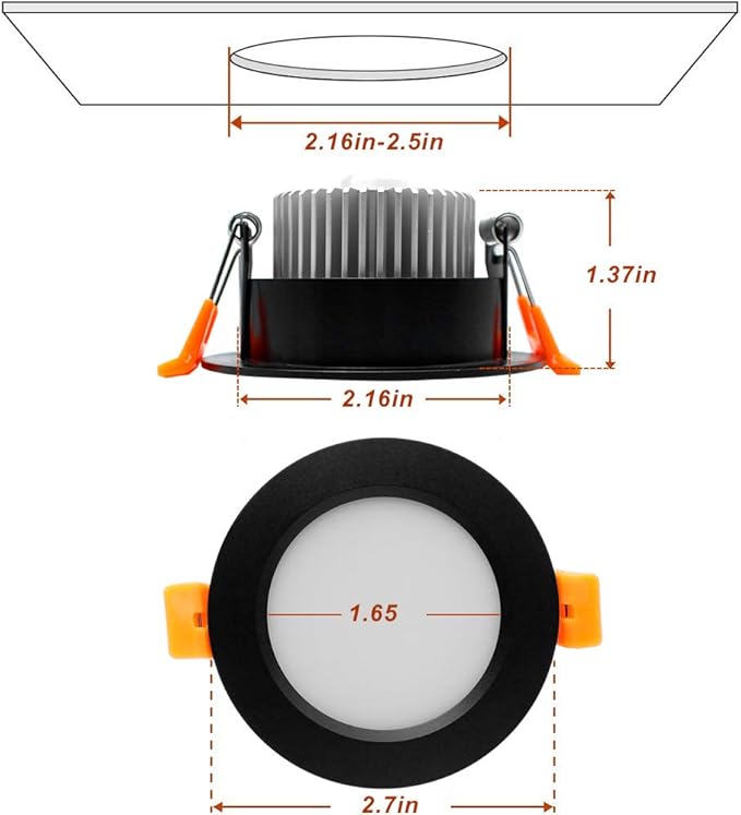 YGS-Tech 2 Inch LED Recessed Lighting, Dimmable Downlight 3W(35W Halogen Equivalent), CRI80, 4000K Natural White Ceiling Light with LED Driver(10 Pack)