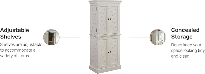 Homestyles Seaside Lodge Off-White Pantry