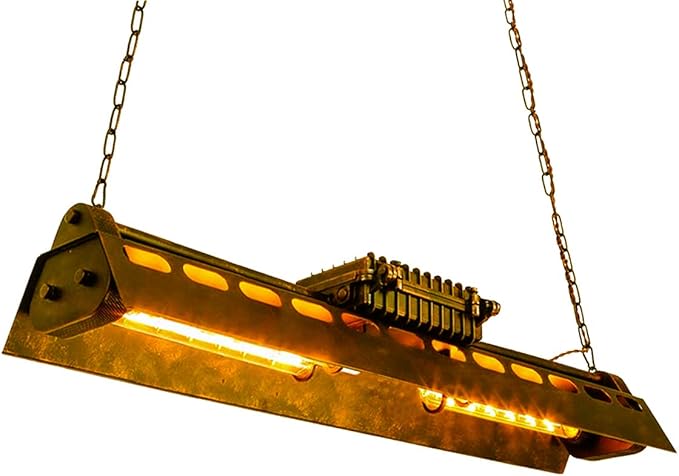 Rustic Industrial Chandelier Lighting, Adjustable Kitchen Pendant Lighting Over Island Farmhouse Light Fixtures 4-Light Antique Metal Pendant for Living Room & Bar