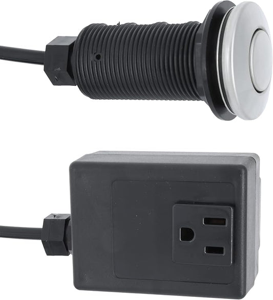 Danco 10685 Sink Top Mount Air Switch for Garbage Disposals with Extended Thread Length, Chrome