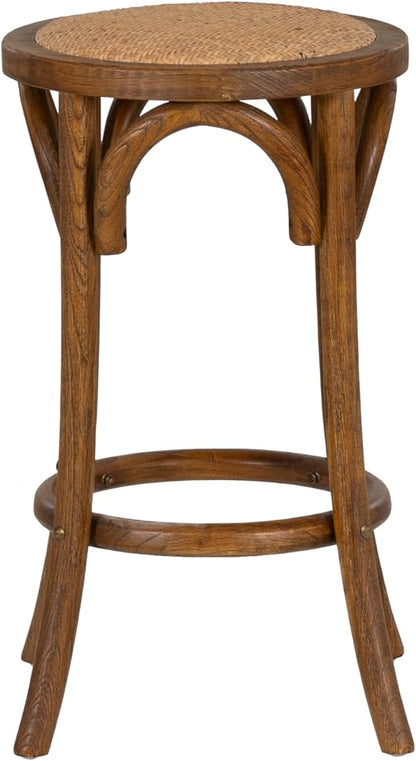 Linon Home Décor Tampa Walnut Backless Counter Stool,