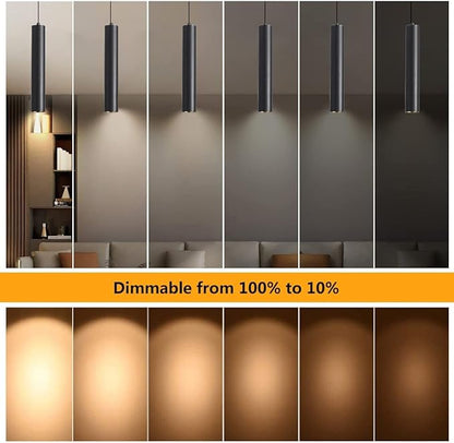 Modern Led Pendant Lights 3 Pack ， Island Pendant Lighting for Kitchen, Dining Room, Bar Shop, 9w,4000k,CRI90, Beam Angle 24° (Black Housing 4000K Color)……