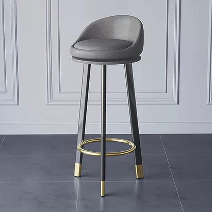 Set of 2 Counter Height s with Backs, Faux Leather Upholstered Chairs for Kitchens Island, Coffee, Home Dinning,Dark Gray-Seat Height 70cm