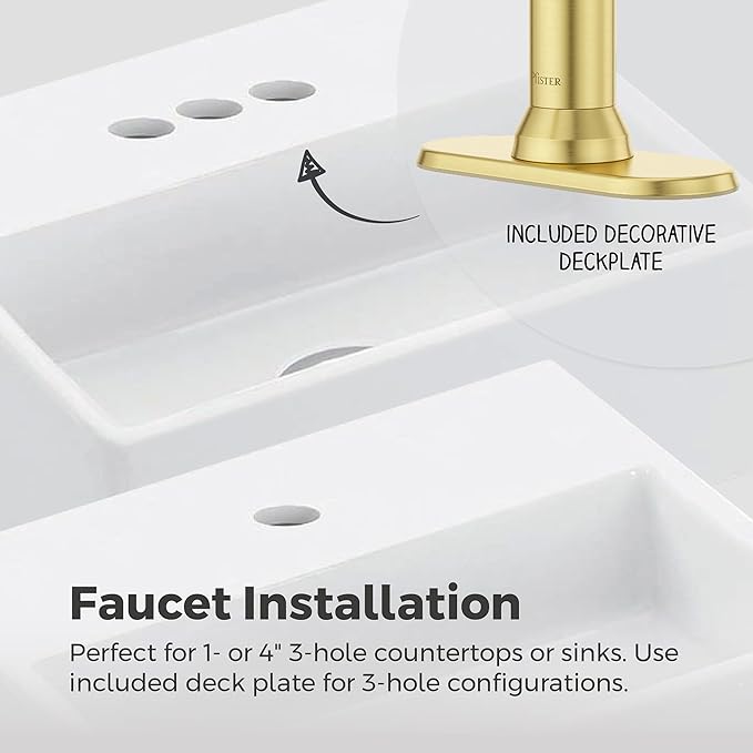 Pfister Capistrano Bathroom Sink Faucet, Single Control, 1-Handle, Single Hole, NSF Certified, Brushed Gold Finish, LF042CSOBG