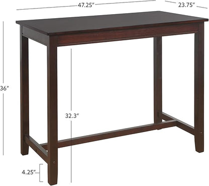 Linon 36 inch Height Pub Claridge Table, Walnut Counter