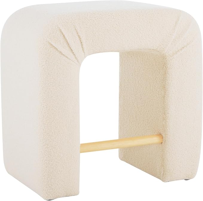 24''Boucle Stool Set of 2,Dining Chairs for Home Kitchen Island,Cream