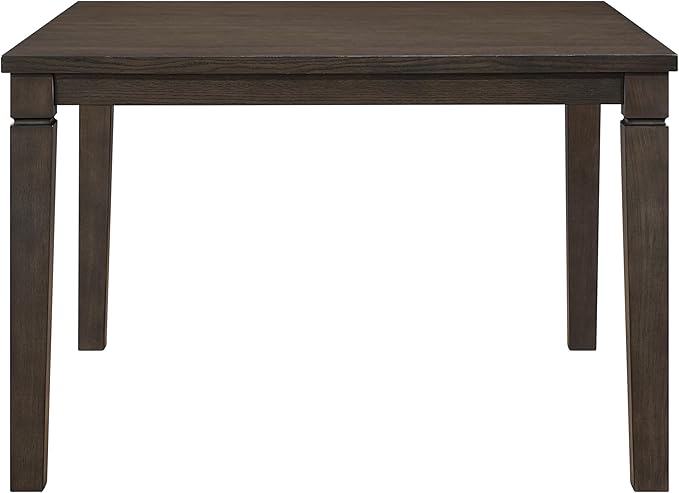Dark Espresso Finish Counter Height Table with Removable Leaf, Classic Square Wooden Furniture for Kitchen Islands