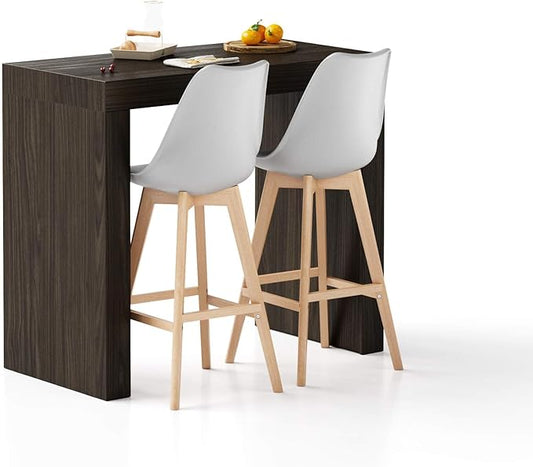 Mobili Fiver, Evolution High Table 47.2 x 23.6 in, Dark Walnut, Made in Italy