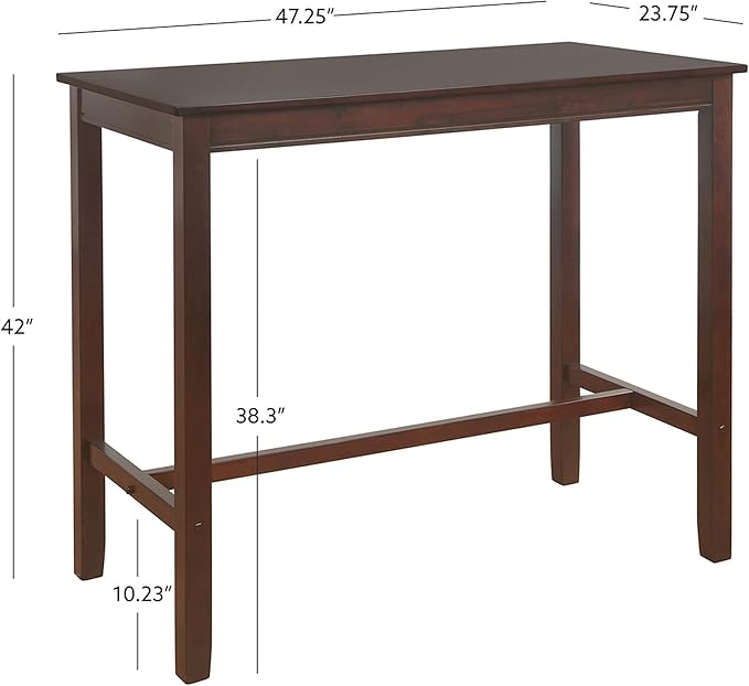 Linon Claridge Dark Espresso 42 inch Height Bar Table