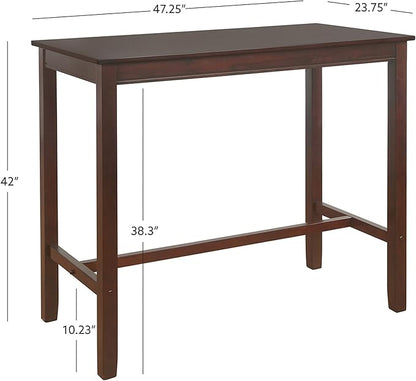Linon Claridge Dark Espresso 42 inch Height Bar Table