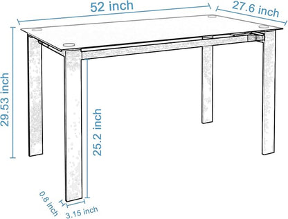 Gecheer Modern Wooden Dining Table for Living Room & Family Dining, Multi-Function, Safe & Easy to Clean