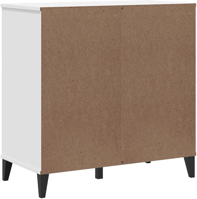 White Storage Sideboard Cabinet, Engineered Wood, 31.5x31.5x31.5 Inch, Modern Rectangular Buffet with Drawers for Living Room, Dining, Hallway Kitchen Furnitur