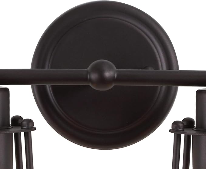 JONATHAN Y 29.5" Oil Rubbed Bronze Modern Industrial Metal Vanity Light, Bathroom Sconce for Mirror, Reversible 4-Light Wall Lamp with Metal Cage Shade for Hallway, LED Bulb Included (JYL7422A)