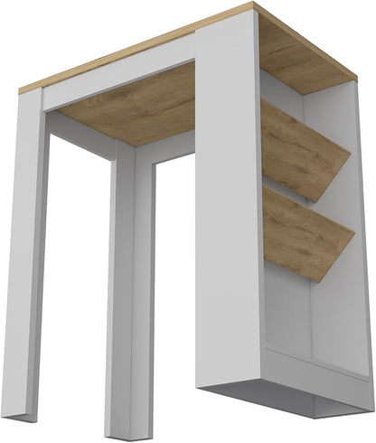 GOWE Cecil Kitchen Island, 3-Tier Shelf, Manufactured Wood Top