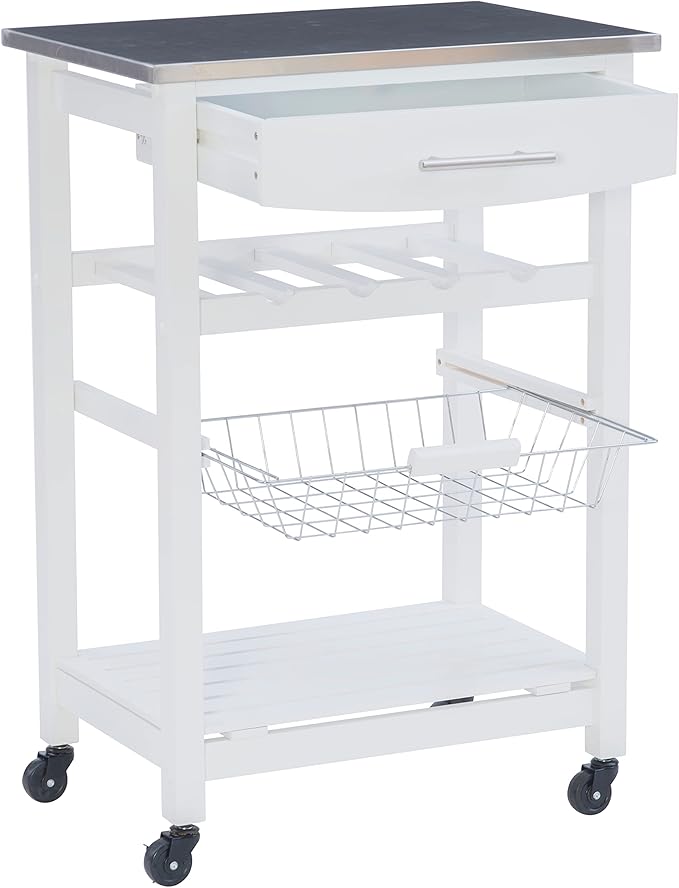 Linon Home Décor Kitchen Cart White