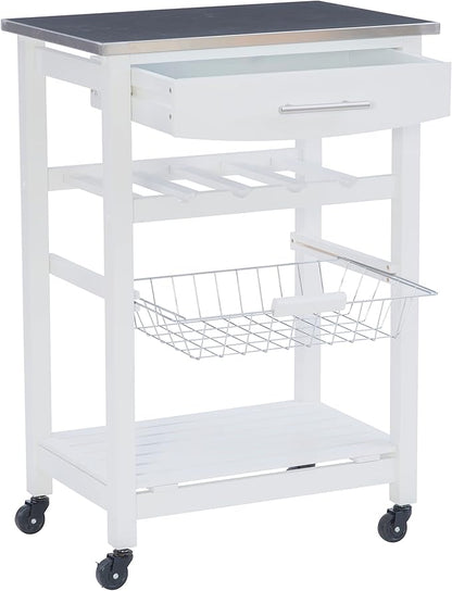 Linon Home Décor Kitchen Cart White