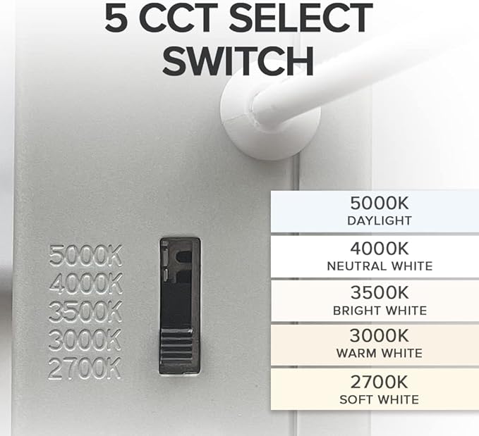 Maxxima 6 in. Slim LED Downlight - Canless Square 5 CCT Ultra-Thin Recessed, 1000 Lumens, Color Selectable 2700K-5000K (2700K/3000K/3500K/4000K/5000K), Dimmable IC Rated, J-Box Included - 12 Pack