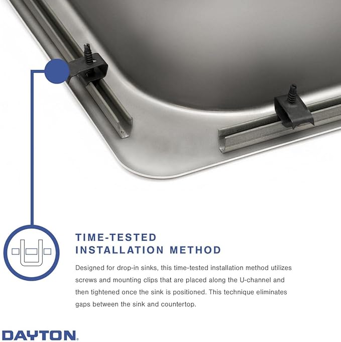 Dayton Stainless Steel 33" x 22" x 8-1/16", 3-Hole Equal Double Bowl Drop-in Sink and Faucet Kit