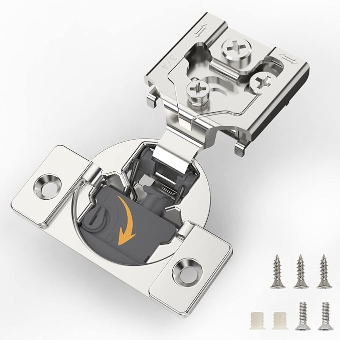[Closing Speed Control] 20 Pack 3/4 Inch Overlay Soft Close Hinges for Face Frame Cabinet, 4D Adjustment, Stainless Steel Kitchen Cabinet Hardware, 105° Open Concealed Self Closing Hinge