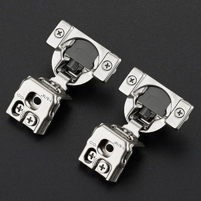 Ravinte 2 Pack 1 Pair 1-5/16 inch Overlay Cabinet Hinges Kitchen Soft Close Cabinet Hinges Hidden Door Hinge for Kitchen Cabinet Stainless Steel Adjustable Hinges Satin Nickel Cabinet Hardware