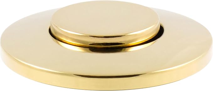 Westbrass ASB-B3-01 Sink Top Waste Disposal Replacement Air Switch Trim Only, Flush Button, Polished Brass