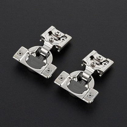 10 Pack 5 Pairs 5/8 inch Overlay Soft Close Hinges for Kitchen Cabinet Hinges Satin Nickel Hidden Hinges Stainless Steel Concealed Hinge self Closing