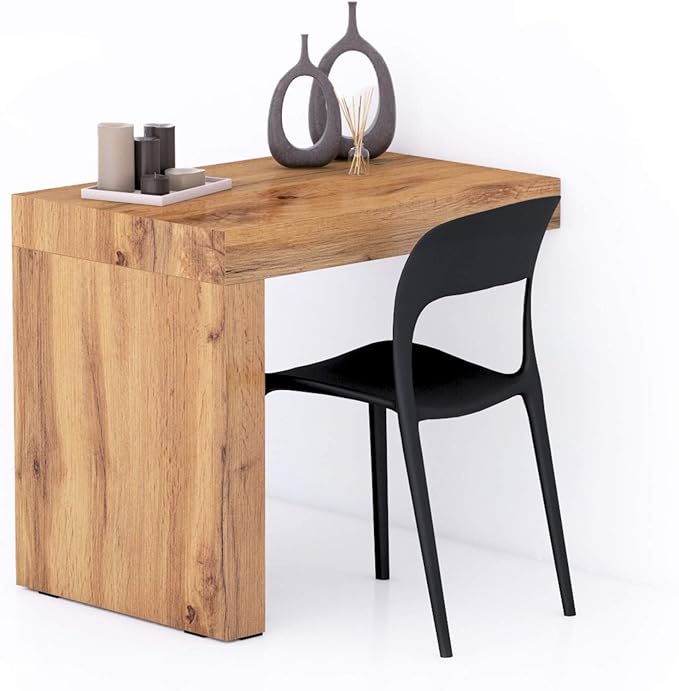 Mobili Fiver, Evolution Dining Table 35.4 x 23.6 in, Rustic Oak with One Leg, Made in Italy
