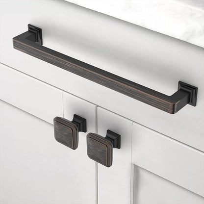 Amerdeco 10 Pack Oil Rubbed Bronze Cabinet Pulls 7 Inch Hole Centers Kitchen Cabinet Handles Cabinet Hardware Kitchen Handles for Cabinets Cupboard Handles Drawer Pulls ZH0019