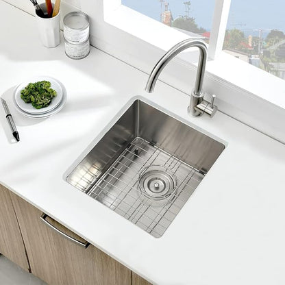 13 x 15 Inch Small Undermount Bar Sink Stainless Steel RV Sink 16 Gauge Single Bowl Wet Bar Kitchen Prep Sink