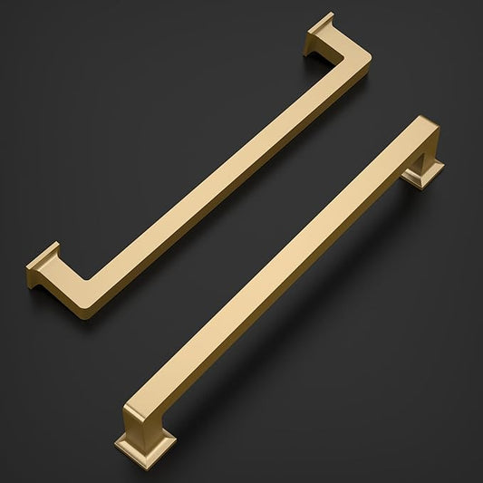 Amerdeco 10 Pack Champagne Bronze Cabinet Pulls 6.3 Inch(160MM) Hole Centers Kitchen Cabinet Handles Cabinet Hardware Kitchen Handles for Cabinets Cupboard Handles Drawer Pulls ZH0019…