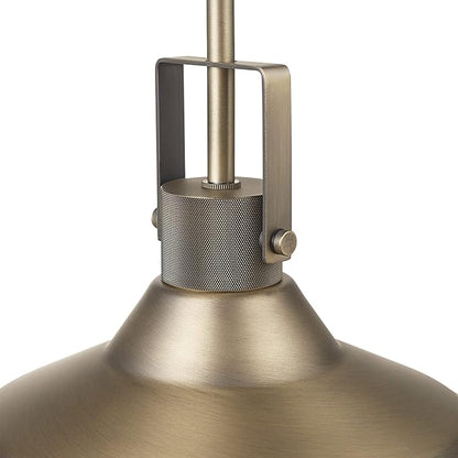 GLOBE Electric 65475 1-Light Pendant Light Fixture, Matte Brass, Textured Socket, Dining Room Fixture, Kitchen Island Lighting, Living Room Pendant Light, Hanging Lights for Bedroom