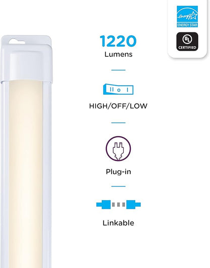 Enbrighten Premium Linkable Under Cabinet Fixture, 36in, LED, Linkable, 1220 Lumens, 3000K Warm White, 38847-T1