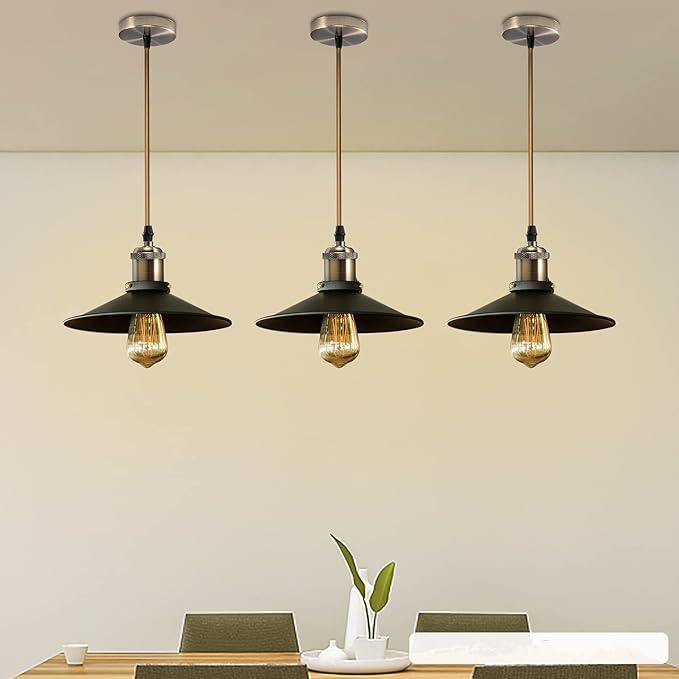 Bettomshin 3Pcs 3.94" x 0.79"(Dia x H) Iron Retro Ceiling Light Plate Chassis Disc Pendant Accessories Hardware Canopy Kit Ceiling Plate Sand Nickel Tone