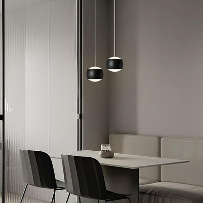 Modern LED Dimmable Pendant Light fixtures,Mini Island Pendant Lighting for Kitchen Island Dinning Room,Bedroom,Bar, Kitchen Island Ceiling Hanging Light Fixtures(black-2-Pack)