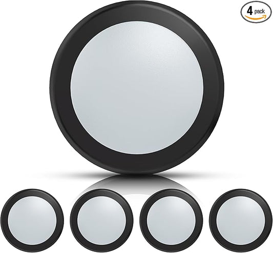 ECOELER 6In LED Low Profile Surface Mount Disk Light, 16.5W 1000Lm, 5000K Daylight, Dimmable LED Disc Ceiling Light for Home Improved, Black, ETL-Listed, 4 Pack