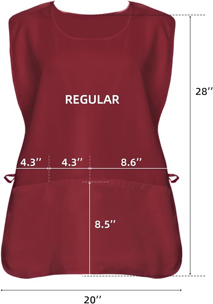 Xeoxarel Unisex Cobbler Apron with 3 Pockets, Adjustable Drawstring Waist, Professional Lightweight for Kitchen Salon Garden